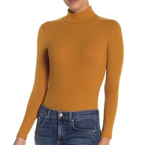 Nordstrom Gold Elodie Long Sleeve Bodysuit